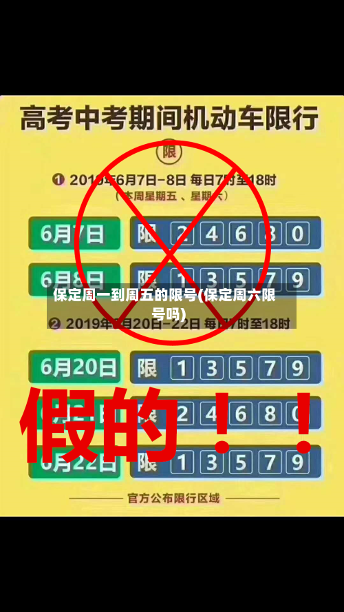 保定周一到周五的限号(保定周六限号吗)