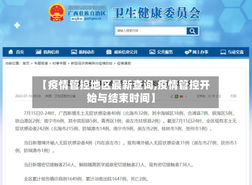 【疫情管控地区最新查询,疫情管控开始与结束时间】-第3张图片