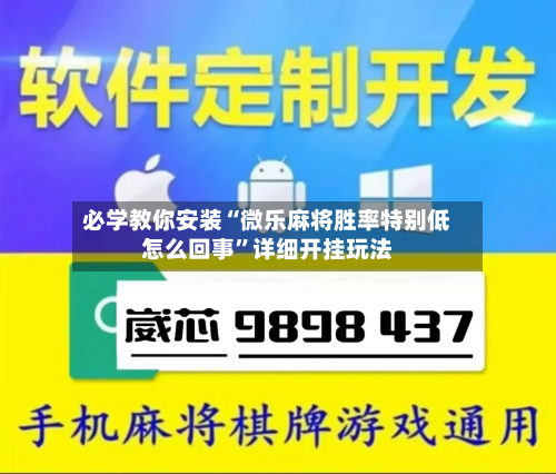 必学教你安装“微乐麻将胜率特别低怎么回事”详细开挂玩法-第2张图片