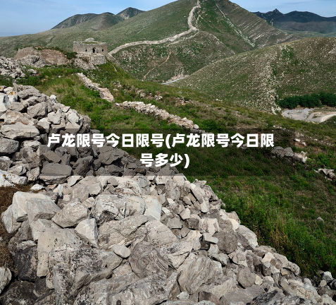 卢龙限号今日限号(卢龙限号今日限号多少)-第3张图片