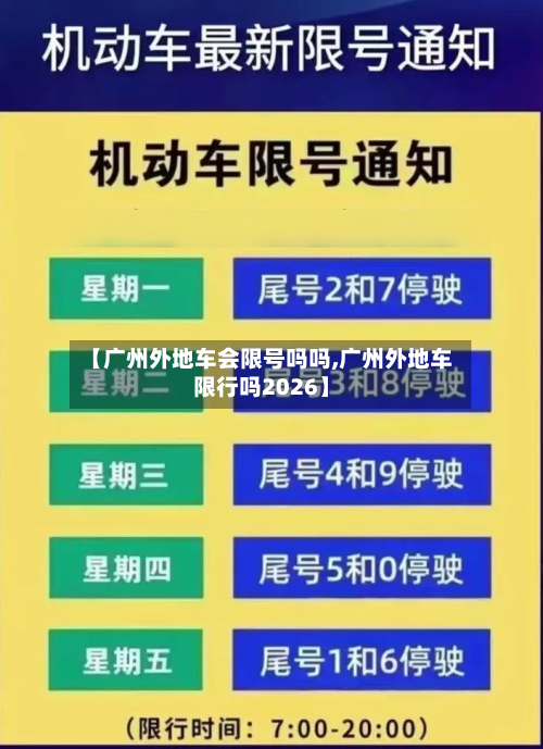 【广州外地车会限号吗吗,广州外地车限行吗2026】-第2张图片