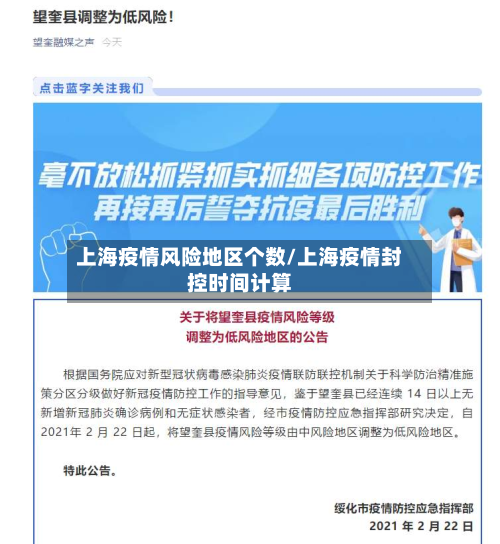 上海疫情风险地区个数/上海疫情封控时间计算-第3张图片