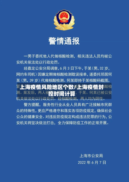 上海疫情风险地区个数/上海疫情封控时间计算-第2张图片