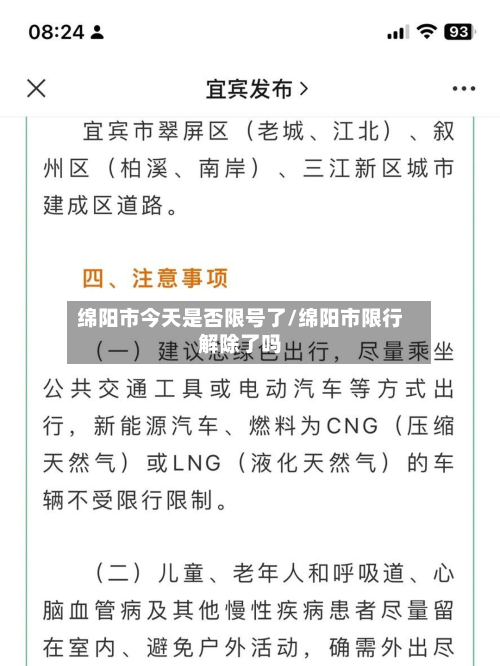 绵阳市今天是否限号了/绵阳市限行解除了吗