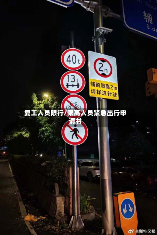 复工人员限行/限高人员紧急出行申请书-第2张图片
