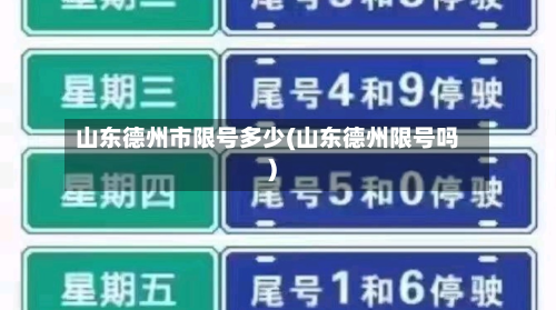 山东德州市限号多少(山东德州限号吗)-第3张图片
