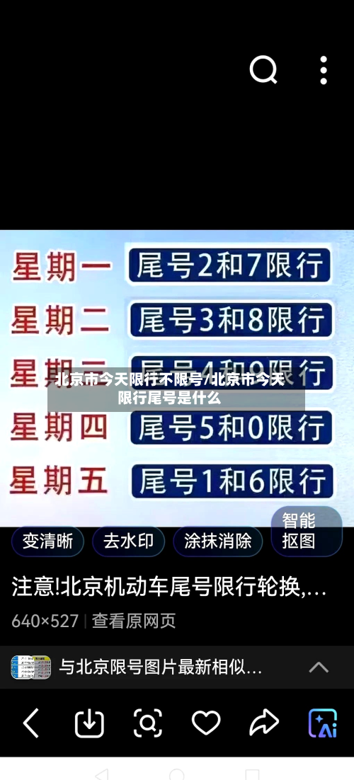 北京市今天限行不限号/北京市今天限行尾号是什么-第2张图片