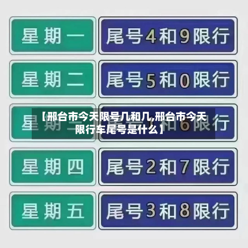 【邢台市今天限号几和几,邢台市今天限行车尾号是什么】-第2张图片