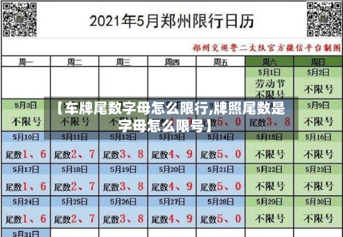 【车牌尾数字母怎么限行,牌照尾数是字母怎么限号】