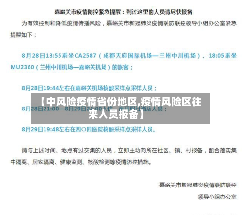 【中风险疫情省份地区,疫情风险区往来人员报备】