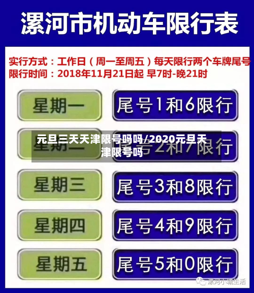 元旦三天天津限号吗吗/2020元旦天津限号吗-第3张图片