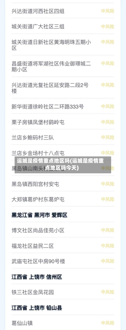 运城是疫情重点地区吗(运城是疫情重点地区吗今天)