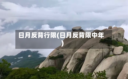 日月反背行限(日月反背限中年)