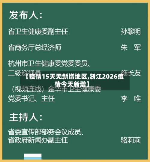 【疫情15天无新增地区,浙江2026疫情今天新增】