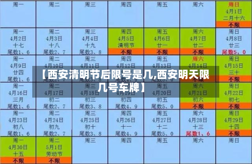 【西安清明节后限号是几,西安明天限几号车牌】-第1张图片
